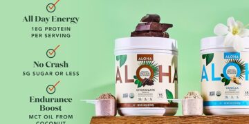 Aloha Organic Plant-Based Protein Powder Vanilla